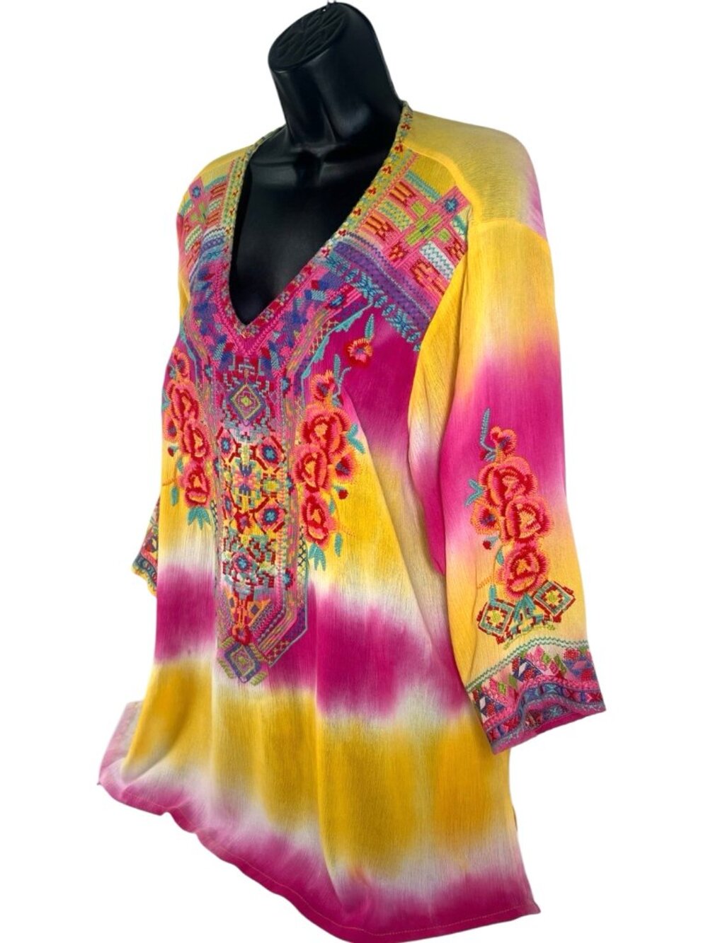 Caleaas Embroidered Boho Festival Tunic size Large - Picture 5 of 9